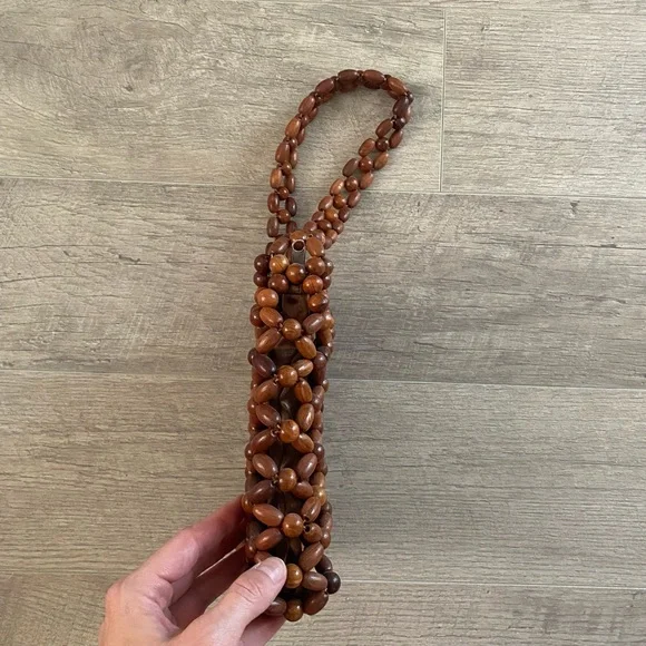 Brown Beaded Handbag - Picture 9 of 9